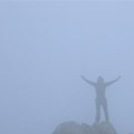 El Torcal bei Nebel Im Winter